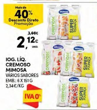 Continente Bom dia Iogurte mimosa promoção