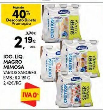 Continente Bom dia Iogurte mimosa promoção