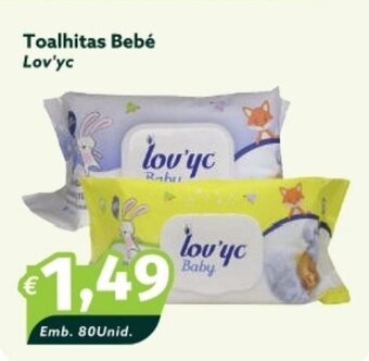 Roque Supermercados Toalhitas Bebé Lov'yc Emb. 80Unid. promoção
