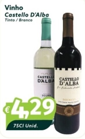 Roque Supermercados Vinho Castello D'Alba Tinto/Branco 75CI Unid. promoção