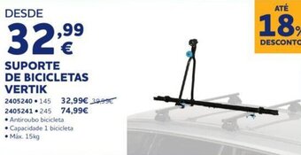 Norauto SUPORTE DE BICICLETAS VERTIK promoção