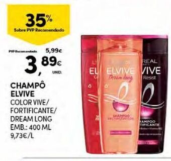 Continente Bom dia Shampoo elvive promoção