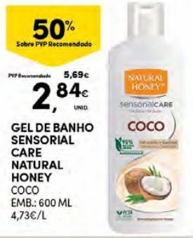 Continente Bom dia Gel de banho natural honey promoção