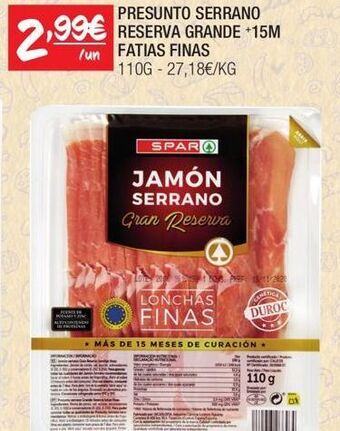 Spar Presunto spar promoção
