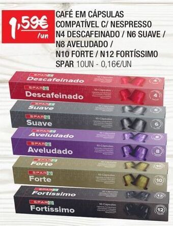 Spar Cápsulas de café spar promoção