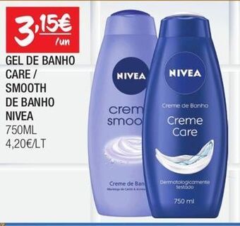 Spar Gel de banho nivea promoção