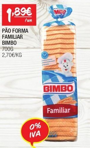 Spar Pão de forma bimbo promoção