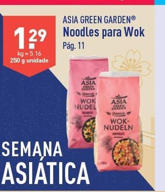 ALDI Noodles para wok asia green garden promoção