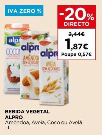 El Corte Inglés Bebidas naturais alpro promoção