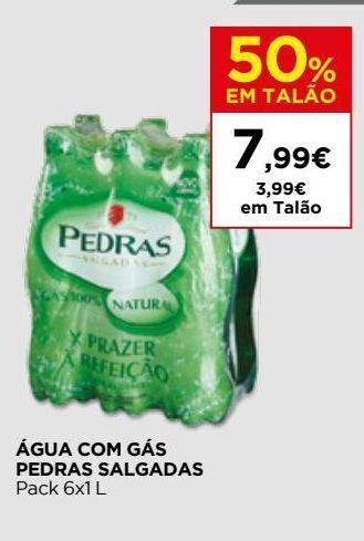El Corte Inglés Água pedras salgadas promoção