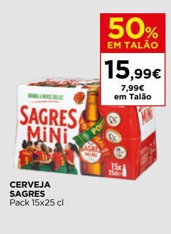 El Corte Inglés Cerveja sagres mini promoção