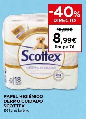 El Corte Inglés Papel higiênico scottex promoção