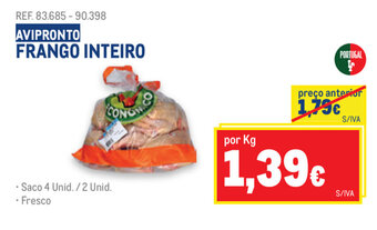 Makro Avipronto Frango Inteiro 4 Unid/2 Unid promoção