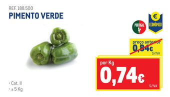 Makro Pimento Verde promoção