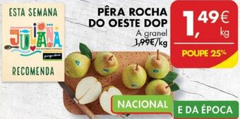 Pingo Doce Pêra ROcha do Oeste DOP promoção