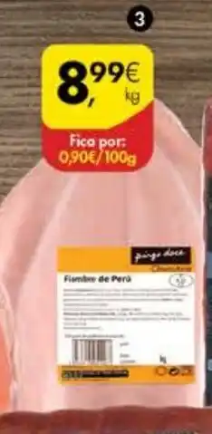 Pingo Doce Fiambre de Peru Pingo Doce promoção
