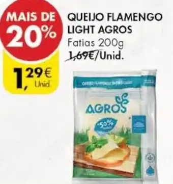 Pingo Doce Queijo Flamengo Light Agros 200g promoção