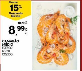 Continente Bom dia Camarão cozido promoção