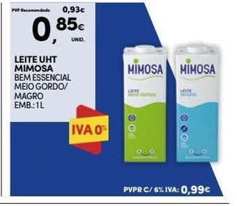 Continente Bom dia Leite mimosa promoção