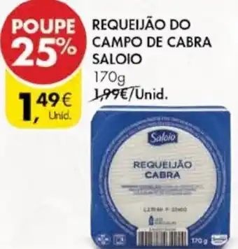Pingo Doce Requeijão do Campo de Cabra Salolo 170g promoção