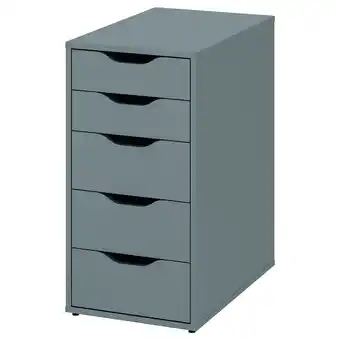 IKEA Alex bloco de gavetas, turquesa acinzentado, 36x70 cm promoção