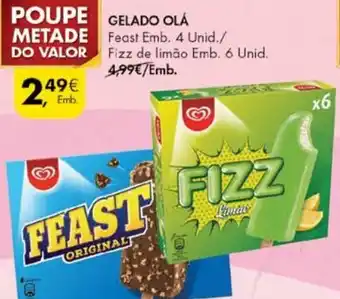 Pingo Doce Gelado Olá 4 Unid promoção