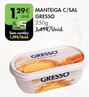 Pingo Doce Manteiga C/Sal Gresso 250g promoção