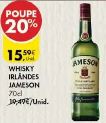Pingo Doce Whisky Irlêndes Jameson 70cl promoção