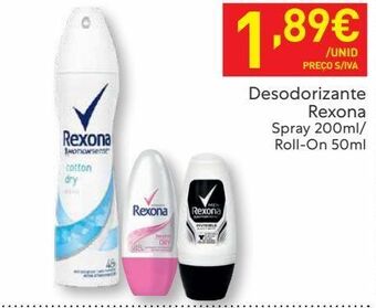 Recheio Desodorizante rexona promoção