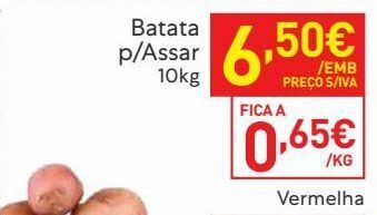 Recheio Batatas promoção