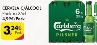 Pingo Doce Cerveja C/Álcool Carlsberg 6x25cl promoção