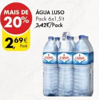 Pingo Doce Água Luso 6x1,5lt promoção