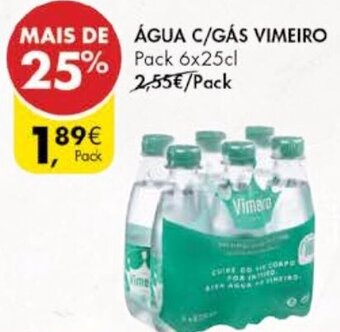 Pingo Doce Água C/Gás Vimeiro 6x25cl promoção