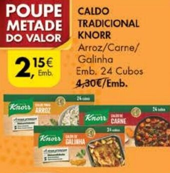 Pingo Doce Caldo Tradicional Knorr 24 Cubos promoção