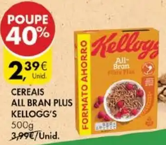 Pingo Doce Cereais All Bran Kellogg's 500g promoção