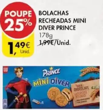 Pingo Doce Bolachas Recheadas Mini Diver Prince 178g promoção