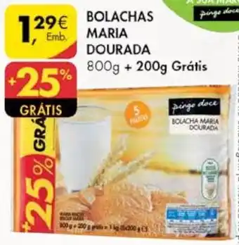 Pingo Doce Bolachas Maria Dourada 800g promoção