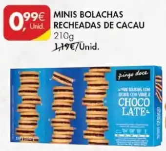 Pingo Doce Minis Bolachas Recheadas de Cacau 210g promoção