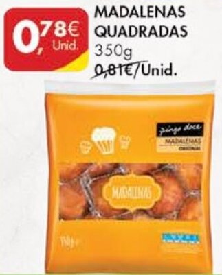 Pingo Doce Madalenas Quadradas 350g promoção