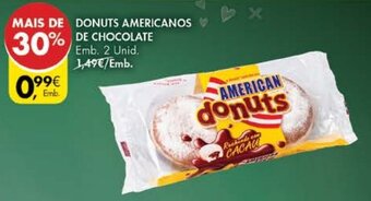Pingo Doce Donuts Americanos de Chocolate 2 Unid promoção