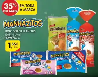 Pingo Doce Manhãzitos Bolo Snack Planetus 6 Unid promoção