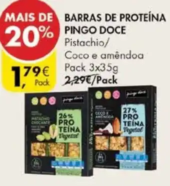 Pingo Doce Barras de Proteína Pingo Doce 3 x 35g promoção