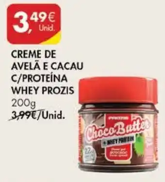 Pingo Doce Creme de Avelã e Cacau C/ Proteína Whey Prozis 200g promoção