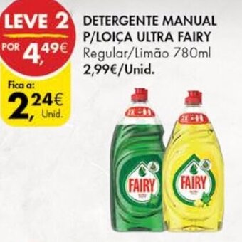 Pingo Doce Detergente Manual P/Loiça Ultra Fairy 780ml promoção