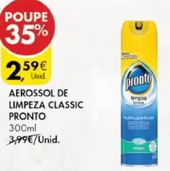 Pingo Doce Aerossol de Limpeza Classic Pronto 300ml promoção