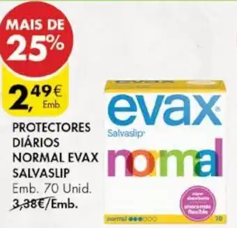 Pingo Doce Protectores Diários Normal Evax Salvaslip 70 Unid promoção