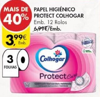 Pingo Doce Papel Higiénico Protect Colhogar 12 Rolos promoção