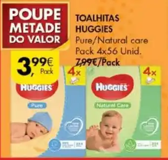 Pingo Doce Toalhitas Huggies 4 x 56 Unid promoção