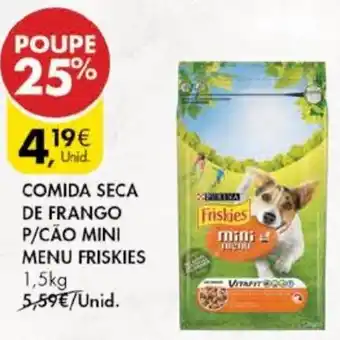 Pingo Doce Comida Seca de Frango P/Cão Mini Friskies 1,5kg promoção