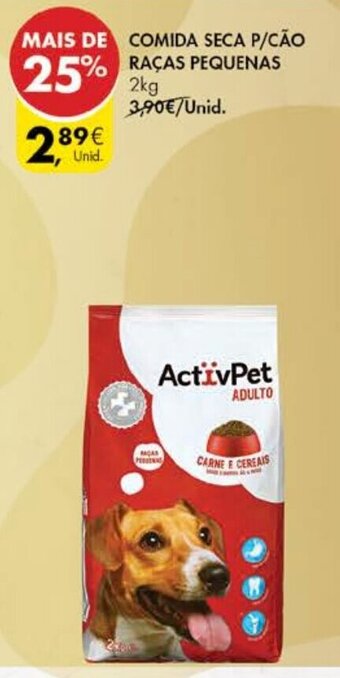 Comida Seca P/Cão Raças Pequenas ActivPet 2kg